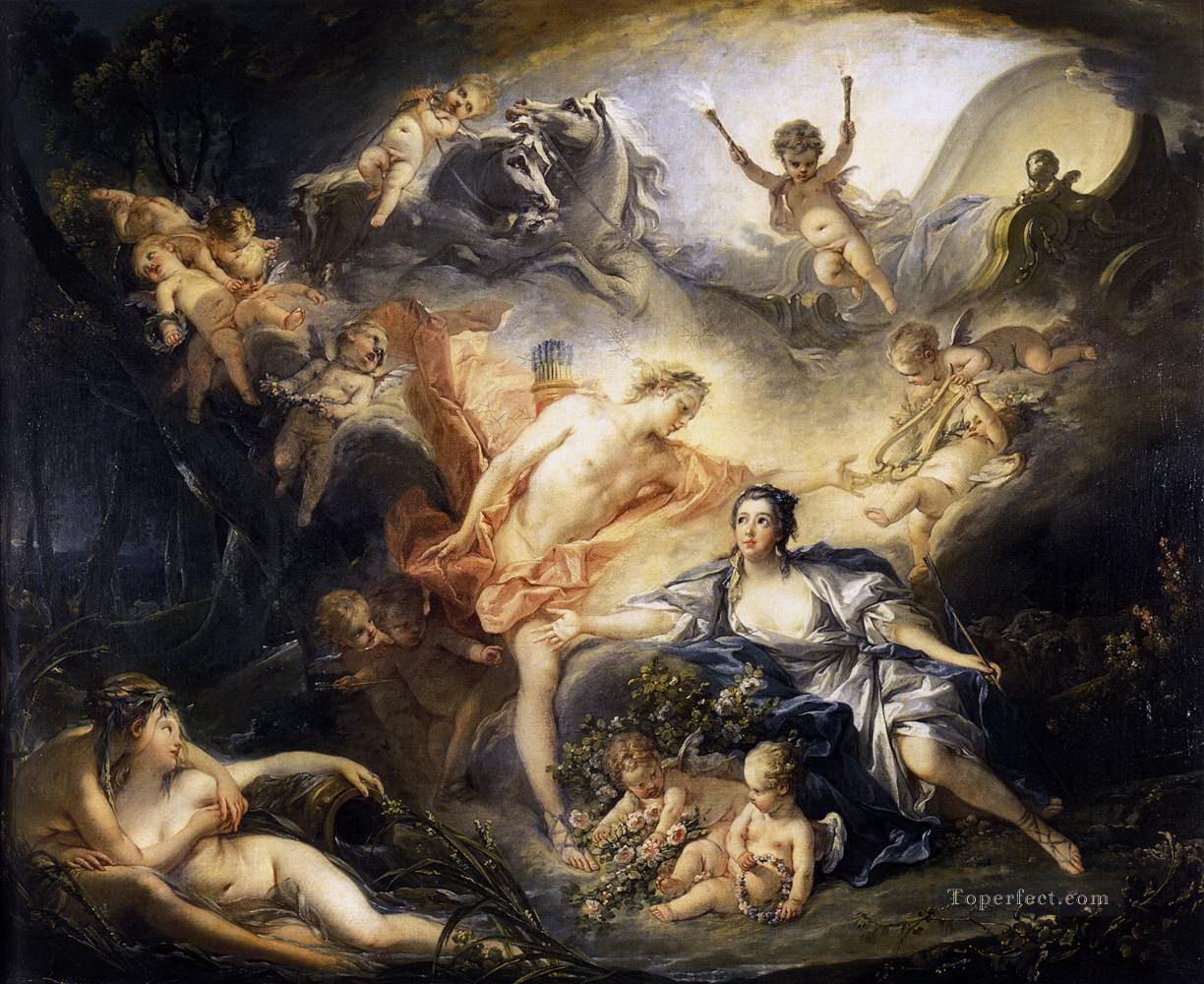 Apolo revelando su divinidad a la pastora Isse Francois Boucher Desnudo clásico Pintura al óleo
